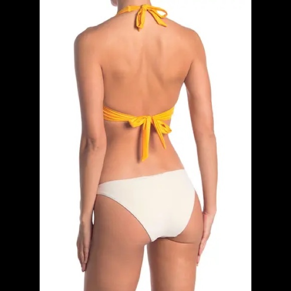 BECCA - Solid Halter Tie Back Bikini Top - Picture 4 of 5
